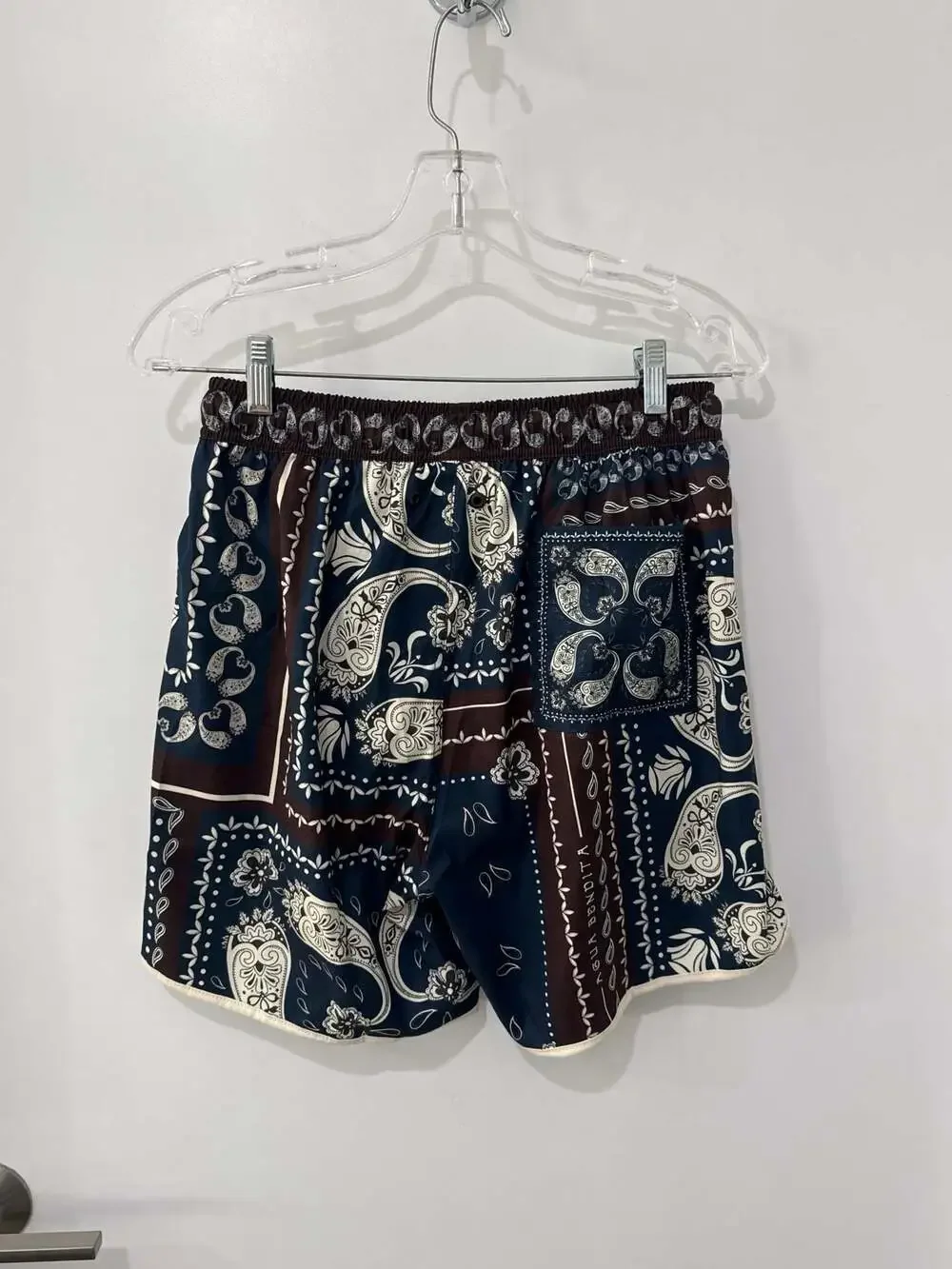 Agua Bendita Paisley Print Swim Trunks Size 30